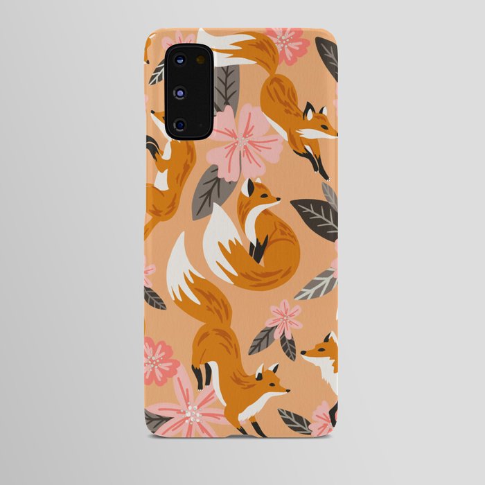 Foxes & Blooms – Melon Palette Android Case