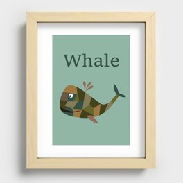 whale art print Recessed Framed Print