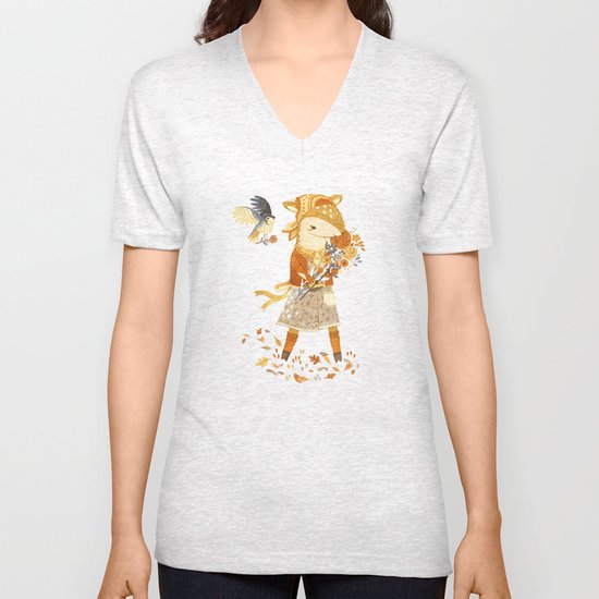 Dakota the Daisy Deer Unisex V-Neck