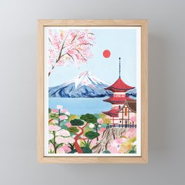 Mount Fuji Japan Framed Mini Art Print