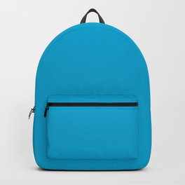 Cerulean Blue Solid Color Backpack
