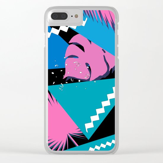 tropical love colors Clear iPhone Case