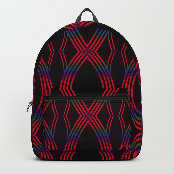 Color Weave Red Backpack
