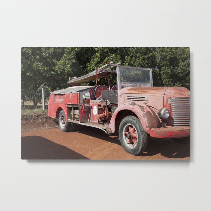 old metal fire truck