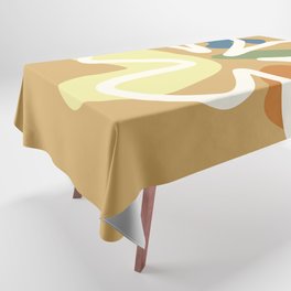 Line shapes colors bloom 5 Tablecloth
