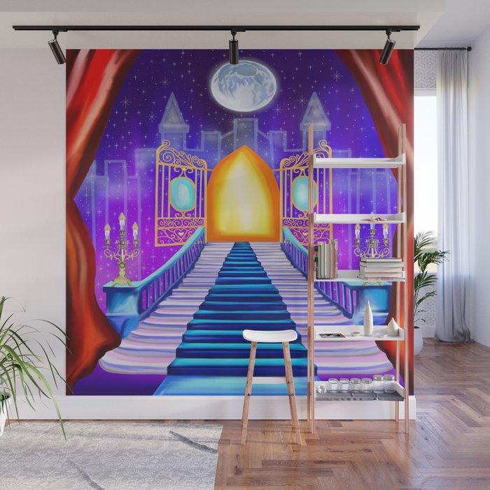 Operatic Heavenly Staircase Path Wall Mural
