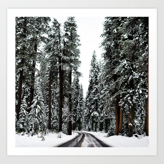 Winter Road #snow Art Print