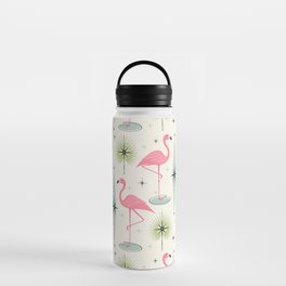 Atomic Flamingo Oasis - Larger Scale ©studioxtine Water Bottle