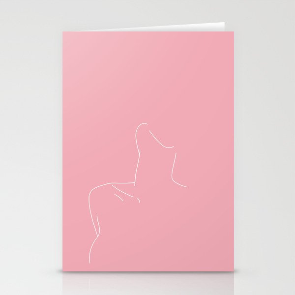 Pink nude figure illustration - Gita Stationery Cards