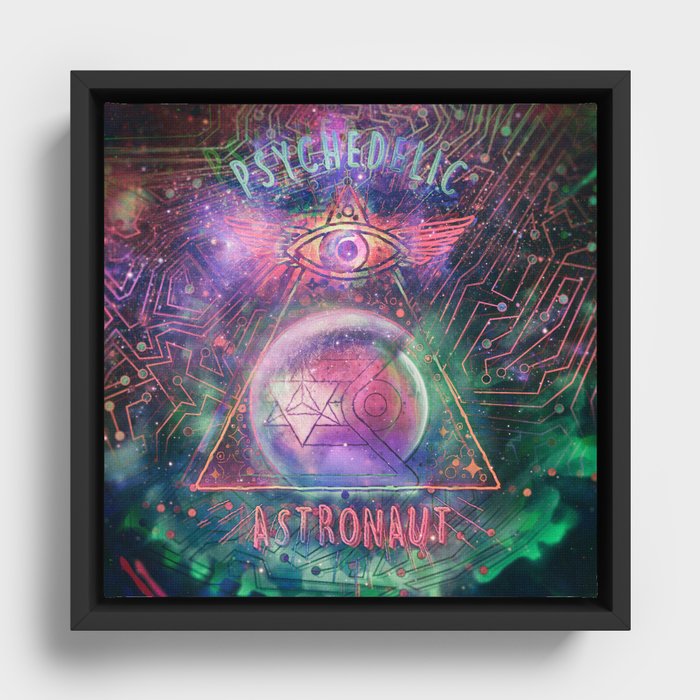 Psychedelic Astronaut  Framed Canvas