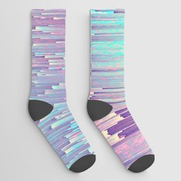 Iridescent Glitches Socks