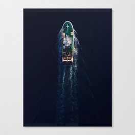 Fishing Boat | Aerial Photography  Canvas Print