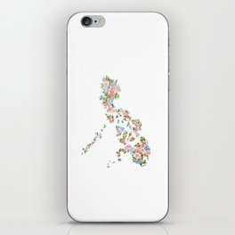 Let Hope Bloom-Philippine Map-Roses iPhone Skin