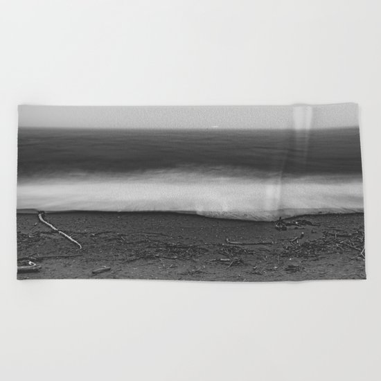 Ocean - 10 Black and White Beach Towel