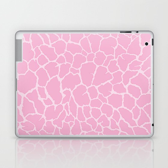 Pink Giraffe pattern. Animal skin print . Digital Illustration Background Laptop & iPad Skin