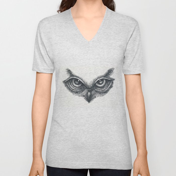OWL  V Neck T Shirt