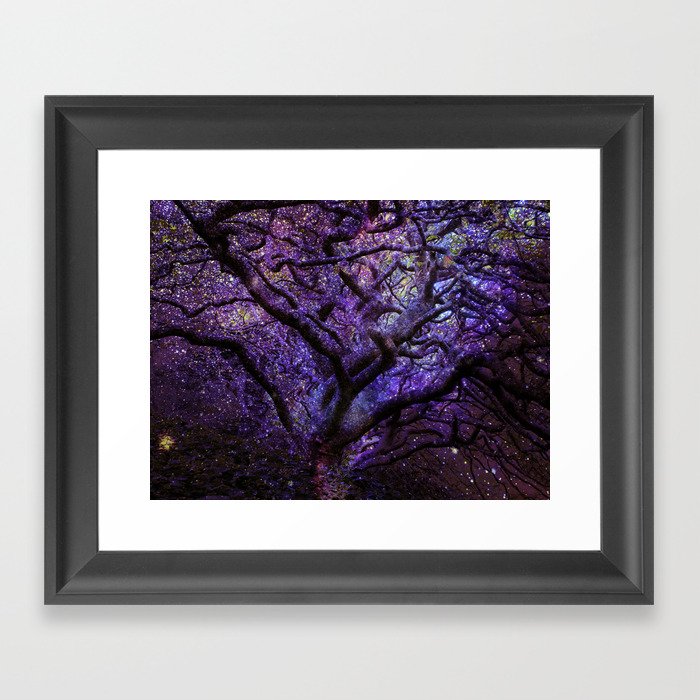 Mystic Tree of Knowledge Purple Framed Art Print
