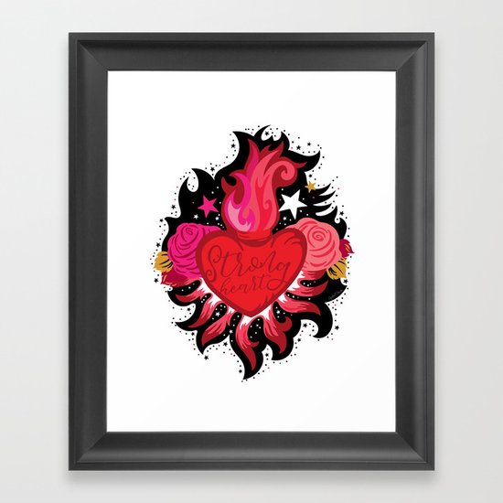 Strong Heart for Anti-Bullying Day and Every Day Framed Art Print