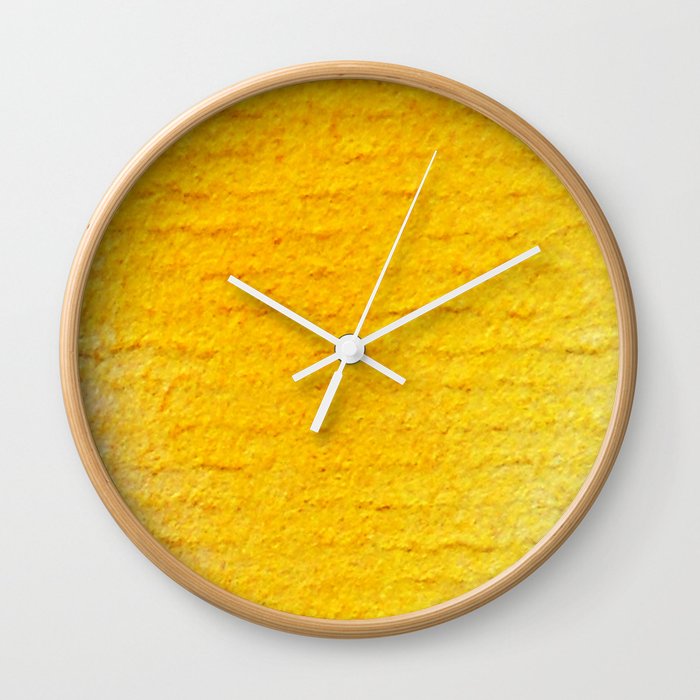 Yellow Watercolor Wall Clock
