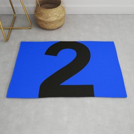 Number 2 (Black & Blue) Area & Throw Rug
