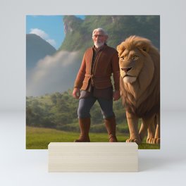 lion man Mini Art Print