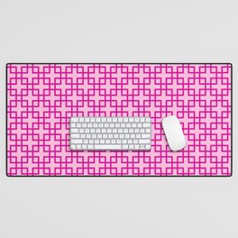 Square Overlay - double pink Desk Mat