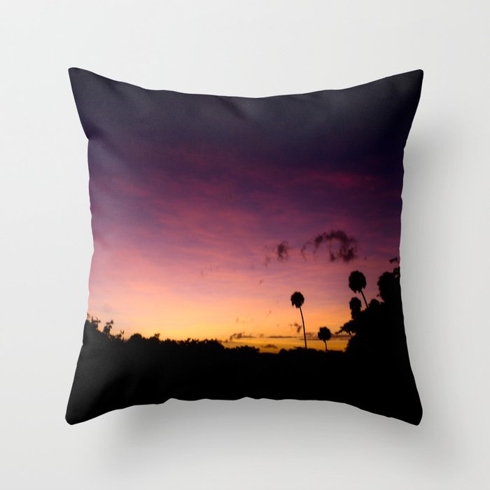 Beautiful Multi Colored Sunset Throw Pillow