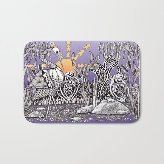 Zentangle Daylight in the Swamp Bath Mat