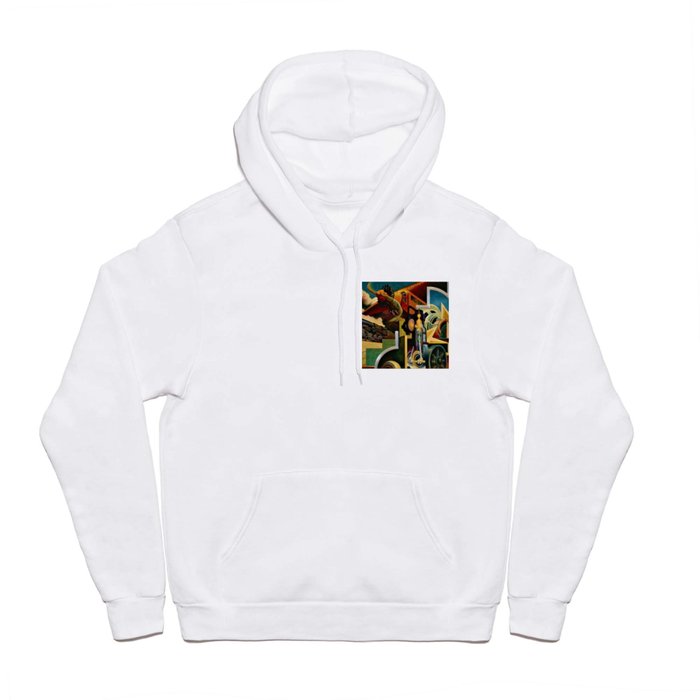 Classical Masterpiece - Instruments of Power - Train, Airplane, Steam by Thomas Hart Benton Hoody