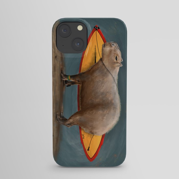 Capybara Surfer iPhone Case