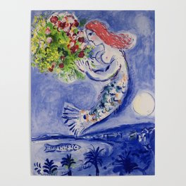 Nice, Soleil Fleurs by Marc Chagall Poster