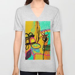 Painting 5 from the "Child's Game" series. V Neck T Shirt