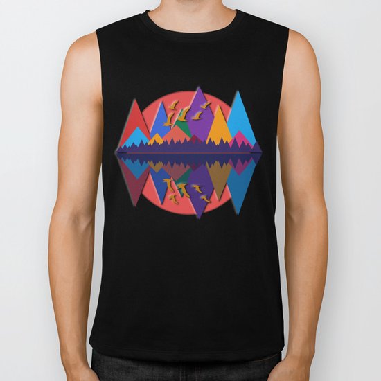 Mountain Scene #8 Biker Tank