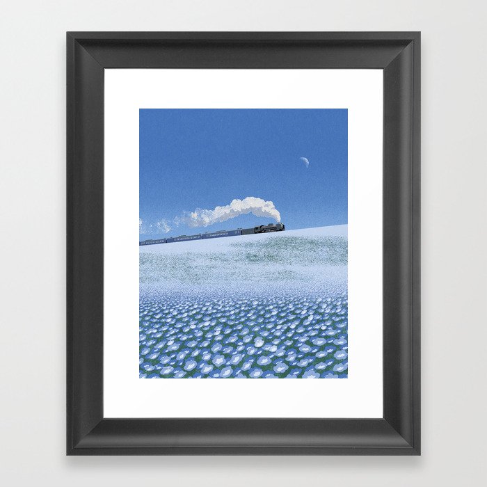 Blue Landscape (2024) Framed Art Print