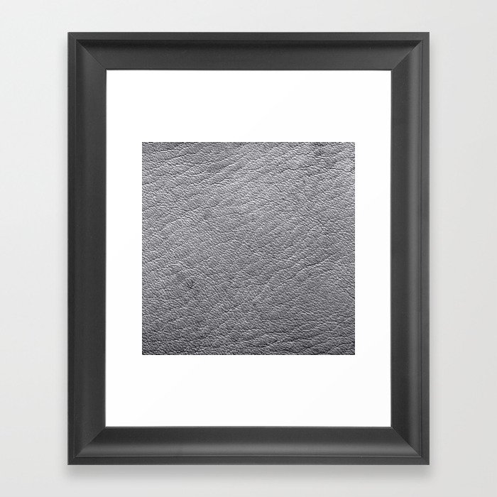 Modern Silver Leather Collection Framed Art Print