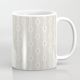 nautical square knots - khaki Coffee Mug