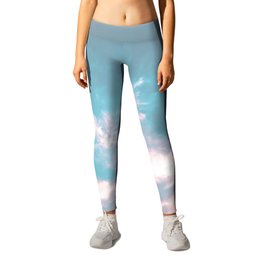 Blue cloudy sky Leggings