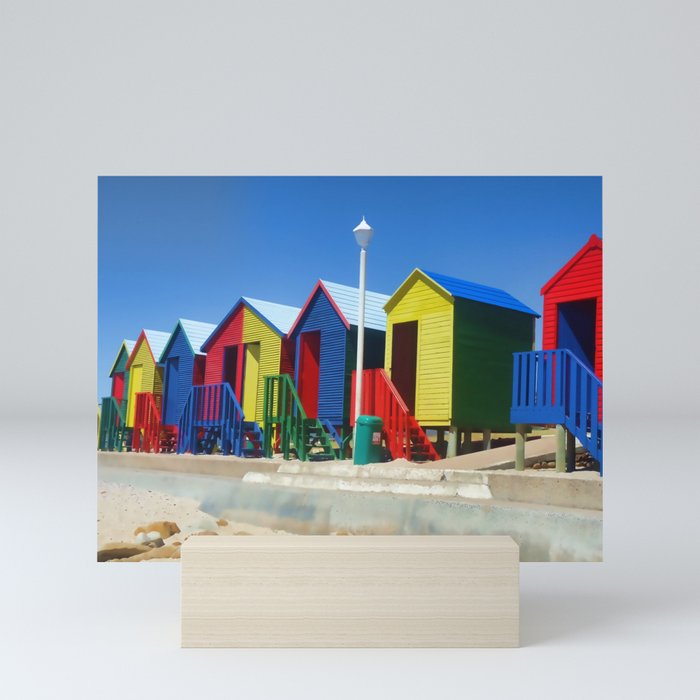 Beach Houses At Muizenburg Mini Art Print By Laureenr Society6