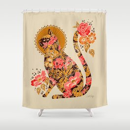 Porcelain Cat – 70s Palette Shower Curtain