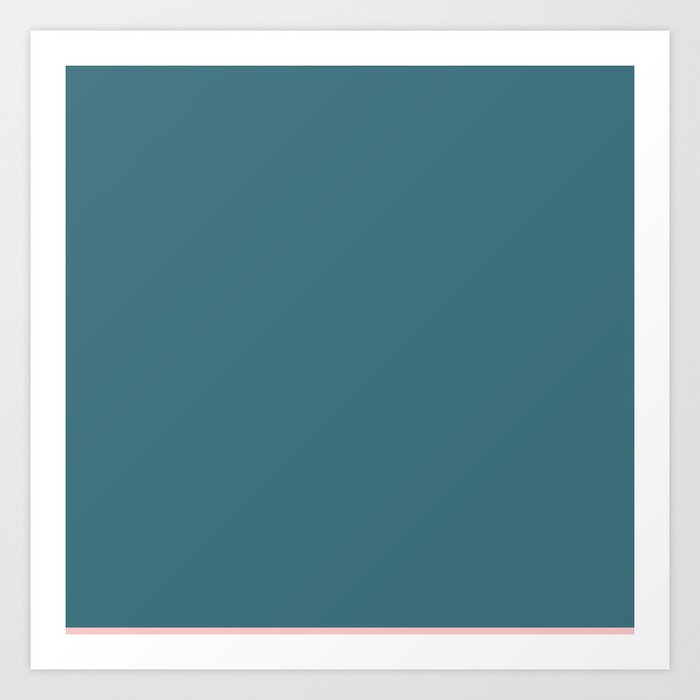 Solid Muted Blue Color Art Print by podartist Society6