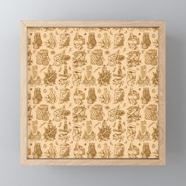 Food pattern Framed Mini Art Print