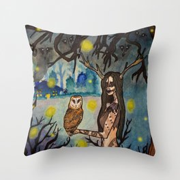 Forest Crone Throw Pillow