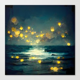 Lights On The Water Canvas Print