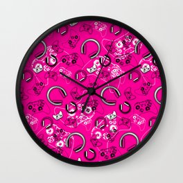 Gamers-Pink Wall Clock