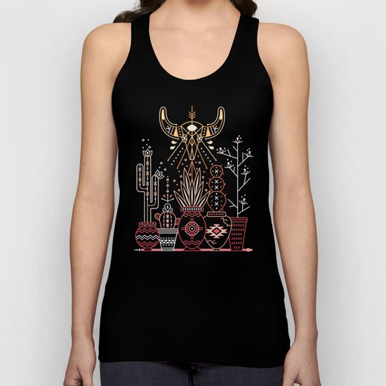 Santa Fe Garden – Pink Sunset Unisex Tank Top