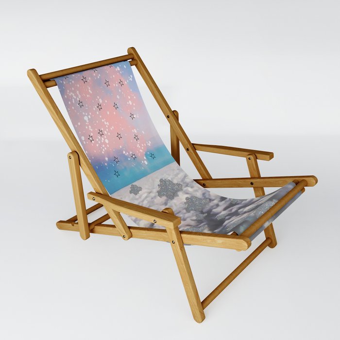 Glitter and Shimmer Cloud Aesthetic Sling Chair
