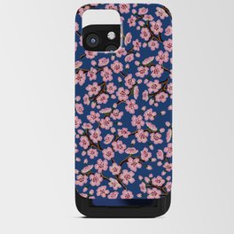 Dark Cherry Blossoms in Acrylic Paint iPhone Card Case