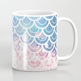 Mermaid Scales Turquoise Pink Sunset Coffee Mug