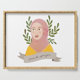 Hijab Girl - Peace Be Upon You Serving Tray