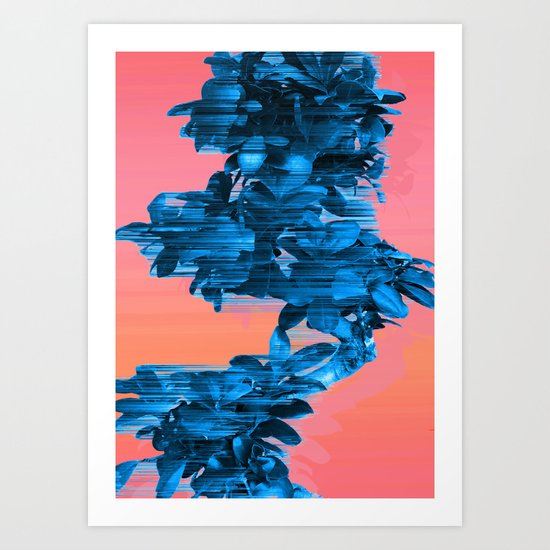 Velocious Blue Little Tree Art Print